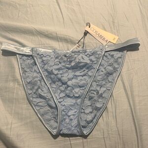 Cosabella Light Blue Floral Lace Briefs